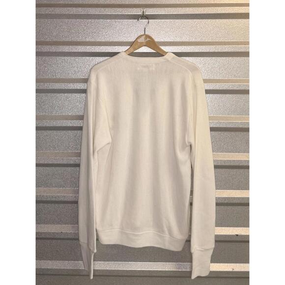 Vintage Cardigan La Mode White Cadillac Embroidered Cardigan Sweater Medium - Picture 2 of 3